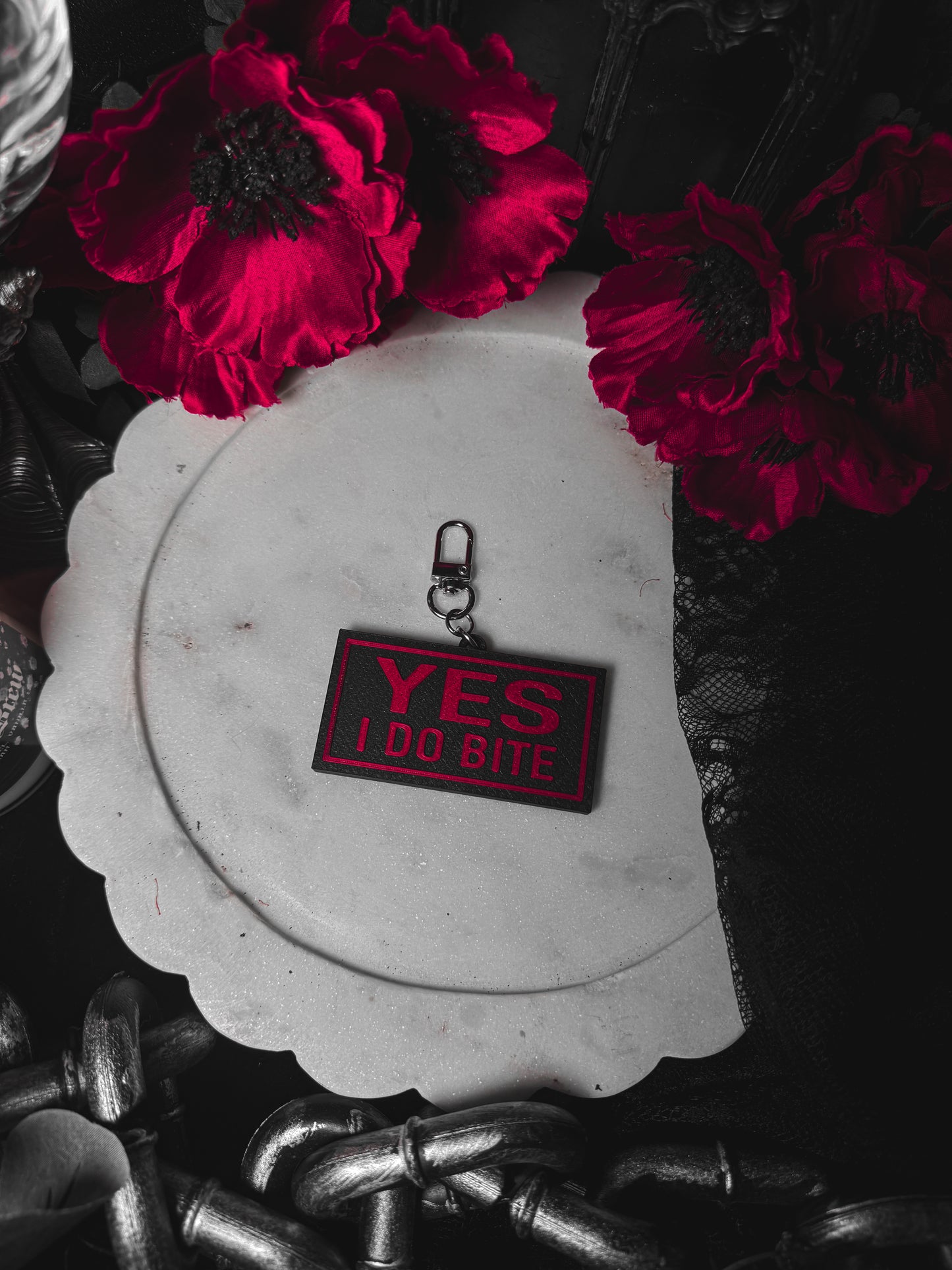 Yes I bite  Bag Charm