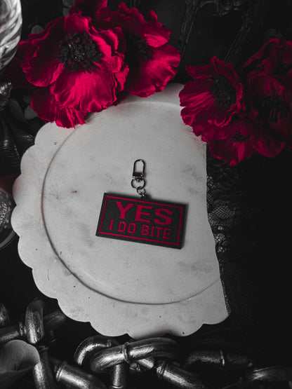 Yes I bite  Bag Charm