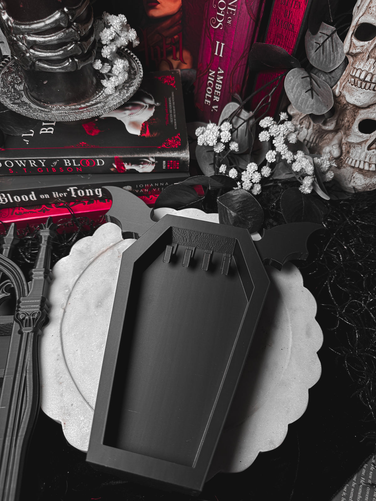Bat Coffin Jewelry Holder